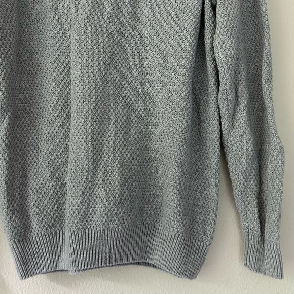 Lachlan British inspired cable knit fisherman sweater Wool blend light gray S - Picture 8 of 12